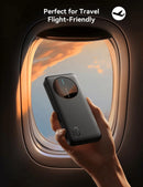 Joyroom 2.4A LED Power Bank with 3 Ports, 22.5W﻿, Output 2USB + Type-C 10000mAh - Black