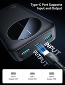 Joyroom 2.4A LED Power Bank with 3 Ports, 22.5W﻿, Output 2USB + Type-C 20000mAh - Black