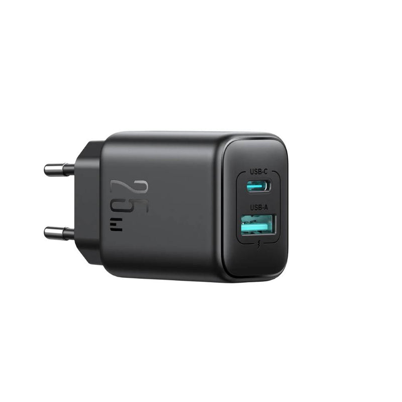 Joyroom 25w Dual-Port A+C Charger Fast Charge 2 Devices Simultaneously - Black