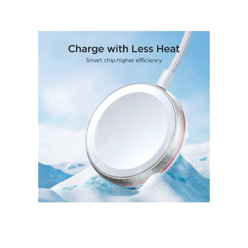 Joyroom 2 in 1 Lightning cable and inductive charger for Apple Watch 1.5m - white