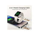 Joyroom 2 in 1 Lightning cable and inductive charger for Apple Watch 1.5m - white