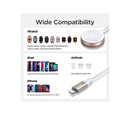 Joyroom 2 in 1 Lightning cable and inductive charger for Apple Watch 1.5m - white