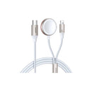 Joyroom 2 in 1 Lightning cable and inductive charger for Apple Watch 1.5m - white