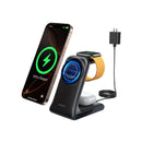 جي روم محطة شحن لاسلكية 3 في 1 ، تدعم وضع الحامل الليلي، ومكالمة فيديو مريحة مع وضع حامل الهاتف - أسود