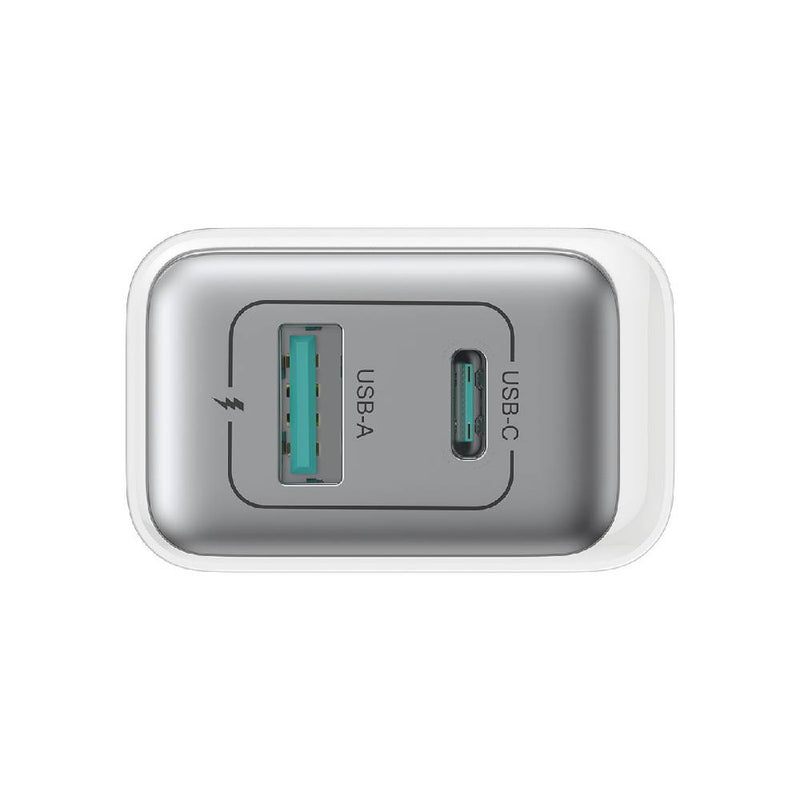 Joyroom 30W Dual-Port - A+C Charger Supports PD - QC3.0 Protocols - White