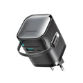 Joyroom 65w Gan Charger With Built-in-Retractable Cable - Black
