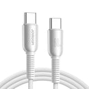 Joyroom Crystal Clear Series Fast Charging Data Cable, USB-C to USB-C, 60W, 1.2m white 