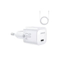 Joyroom PD Mini Fast Charger - 35% Smaller Than The Original 20W Charger - Kit With 1M Lightnting Cable - White