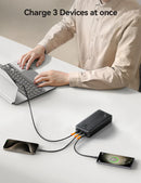 باور بانك جوي روم، 22.5 واط، 20000 مللي أمبير/ساعة، شحن سريع LED، عالي السرعة - JR-PBF16 - أسود