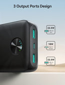 باور بانك جوي روم، 22.5 واط، 20000 مللي أمبير/ساعة، شحن سريع LED، عالي السرعة - JR-PBF16 - أسود