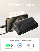 باور بانك جوي روم، 22.5 واط، 20000 مللي أمبير/ساعة، شحن سريع LED، عالي السرعة - JR-PBF16 - أسود