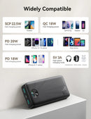 باور بانك جوي روم، 22.5 واط، 20000 مللي أمبير/ساعة، شحن سريع LED، عالي السرعة - JR-PBF16 - أسود