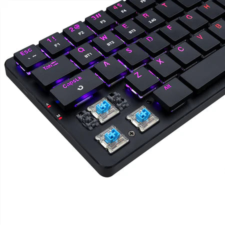 Redragon K624P-KBS 2.4G/Bluetooth/Wired 63 key Low-profile mechanical keyboard - Black