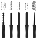 Labelle LB002 Curly Pro Brush 5 Heads For Various Curly Hairstyles - Black