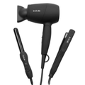 Labelle LB006 Mini Pink Collection Brush 3 Essential Devices in one Stylish and Portable Kit - Black