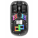 Lanex LM01 Transparent RGB Dual Mode Wireless Mouse - Black