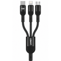 Lanex LS57T USB-C To Type-C+Lightning+Micro Data Cable Charging and Transmission - Black
