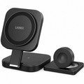 Lanex LW12 3 In 1 Magnetic Stand Wireless Charging 15W - Black