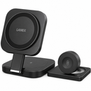 Lanex LW12 3 In 1 Magnetic Stand Wireless Charging 15W - Black