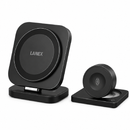 Lanex LW12 3 In 1 Magnetic Stand Wireless Charging 15W - Black