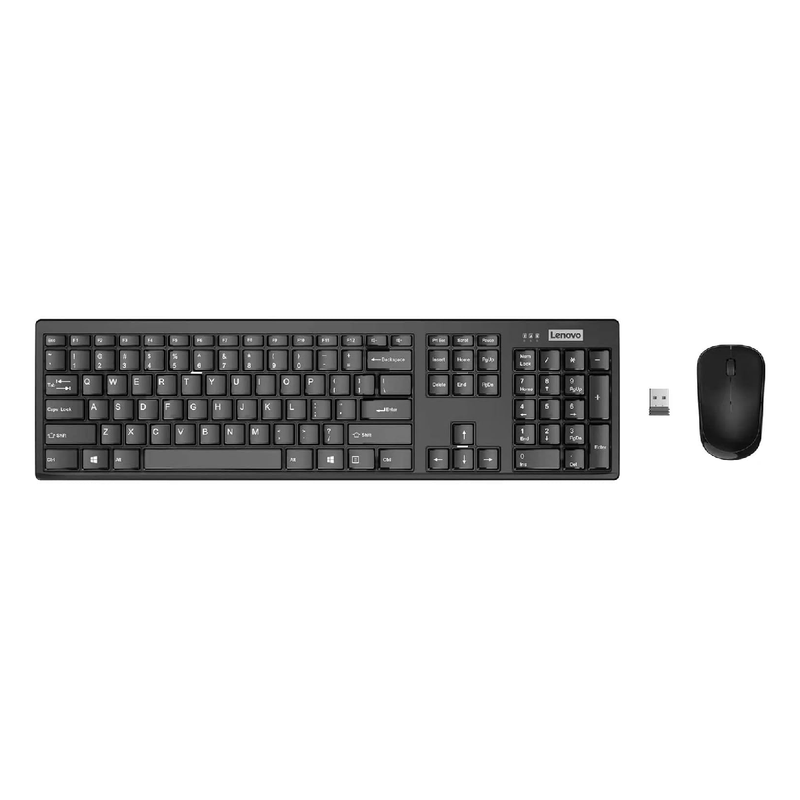 Lenovo 100 Wireless Keyboard And Mouse Combo - Black