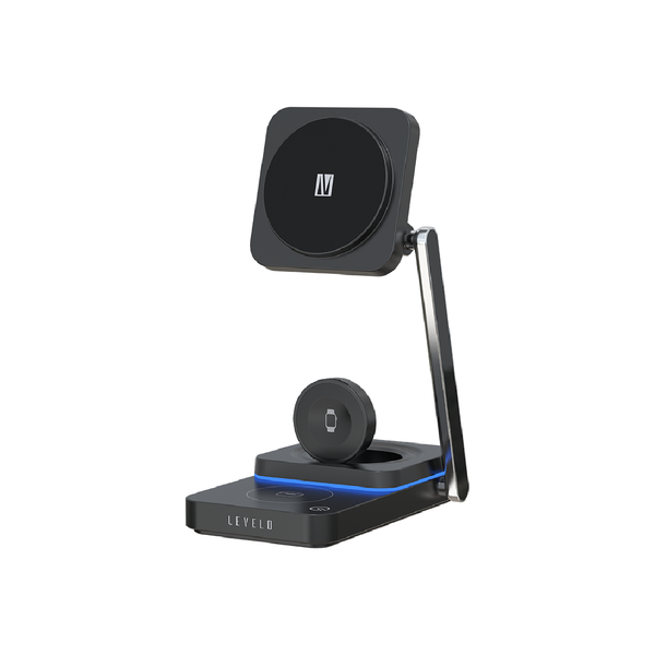 Levelo Aurora 3 In 1 Wireless Charger - Black