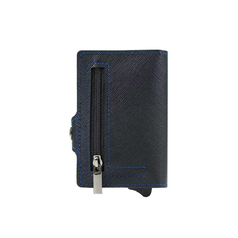 Levelo Cache Genuine Leather Wallet - Black