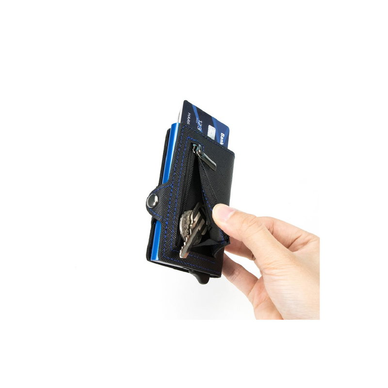 Levelo Cache Genuine Leather Wallet - Black