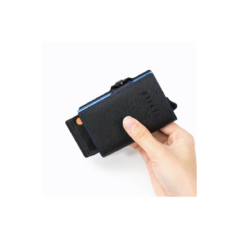 Levelo Cache Genuine Leather Wallet - Black
