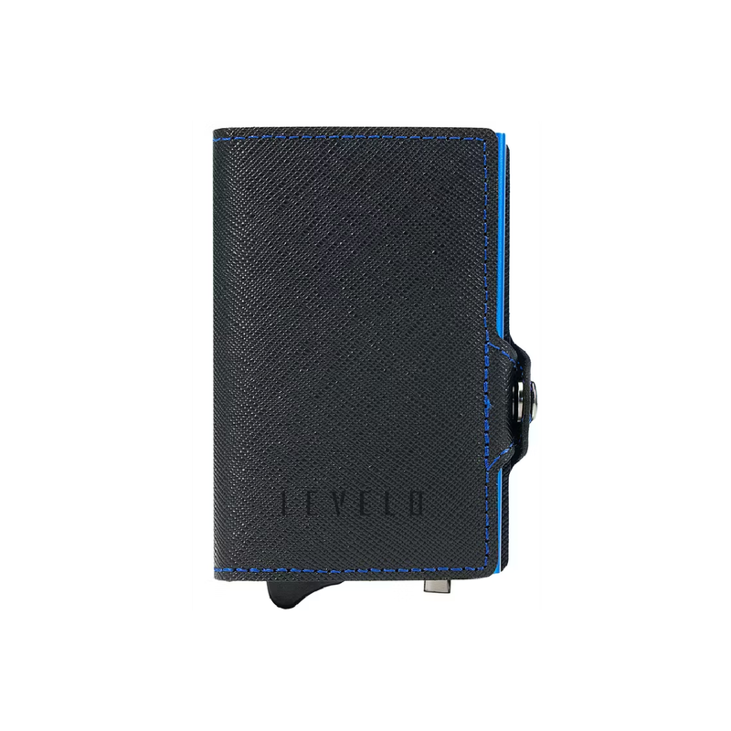 Levelo Cache Genuine Leather Wallet - Black