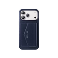 Levelo Case For iPhone 17 Pro Full-Wrap Leather, Detachable Wallet - Blue