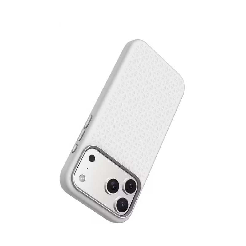 Levelo Case For iPhone 17 Pro, Flora MagSafe Liquid Silicone Case - White