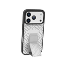 Levelo Case For iPhone 17 Pro, Magnetic Strap Stand - Black/Silver