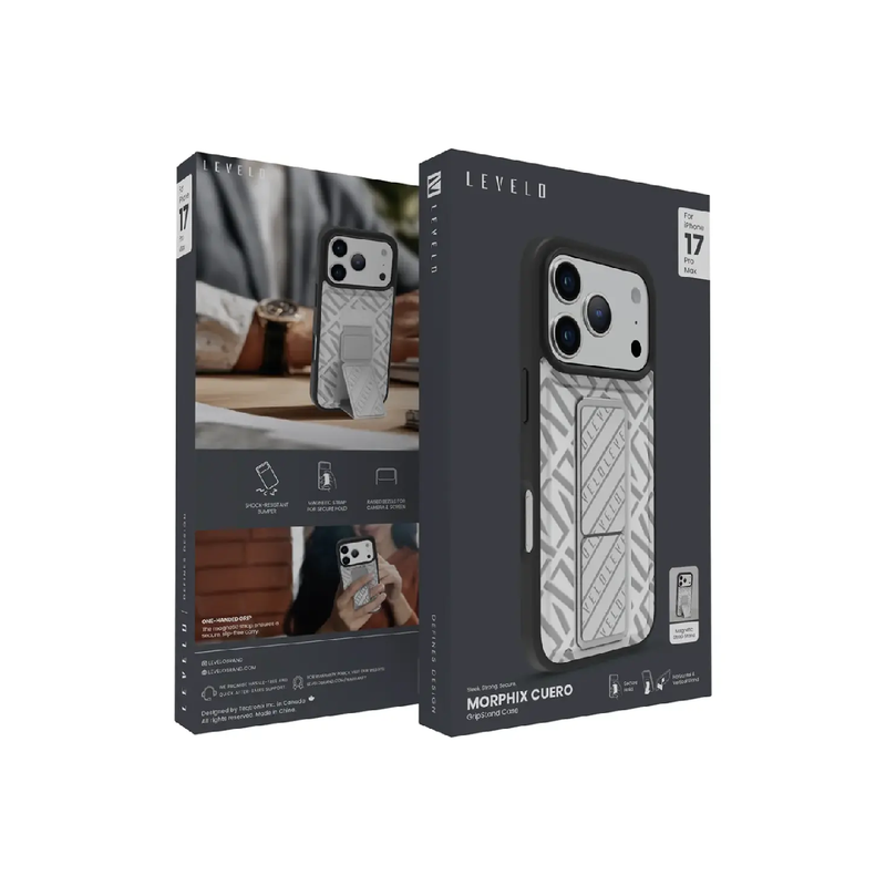 Levelo Case For iPhone 17 Pro Max, Magnetic Strap Stand