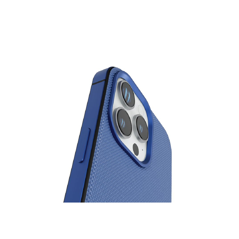 Levelo Cuir For iPhone 16 Pro Max Two Tone Leather Case  - Blue
