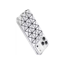 Levelo For iPhone 17 Pro Hexa 3D Geometric Case - Silver