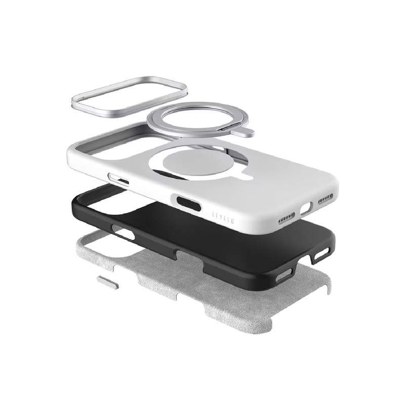 Levelo Iris Pro Case For iPhone 17 Pro Max - Silver