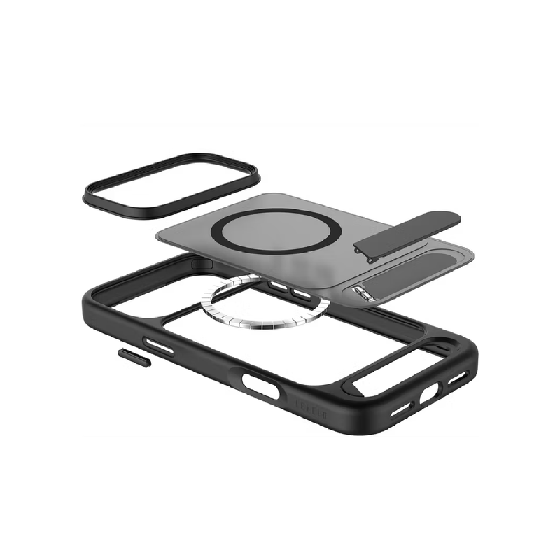 Levelo Matteo For iPhone 17 Pro Max Hybrid Kickstand Case - Black