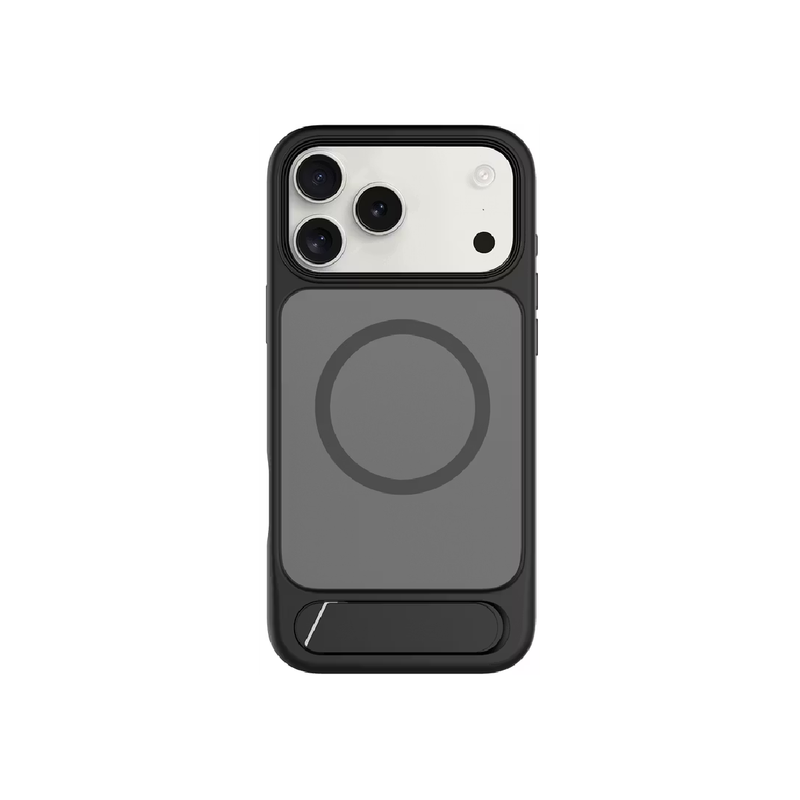 Levelo Matteo For iPhone 17 Pro Max Hybrid Kickstand Case - Black