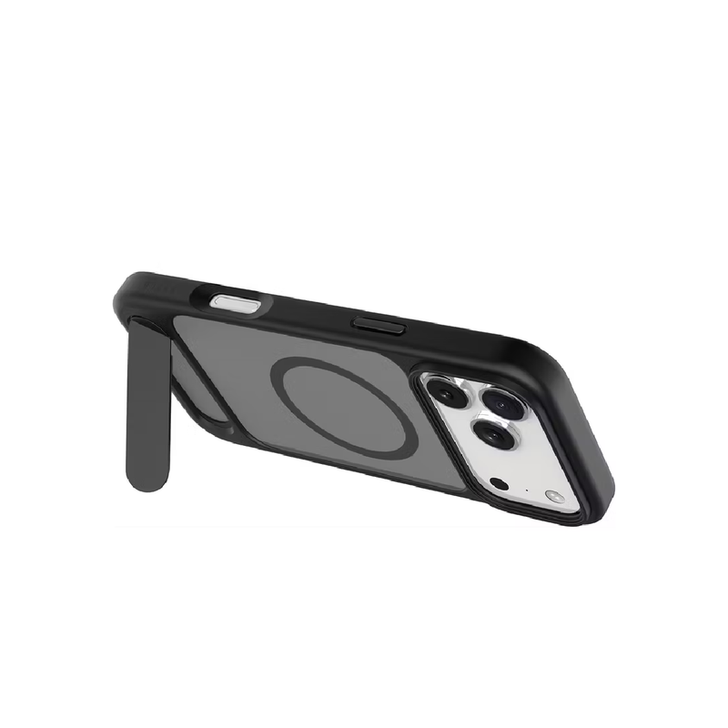 Levelo Matteo For iPhone 17 Pro Max Hybrid Kickstand Case - Black