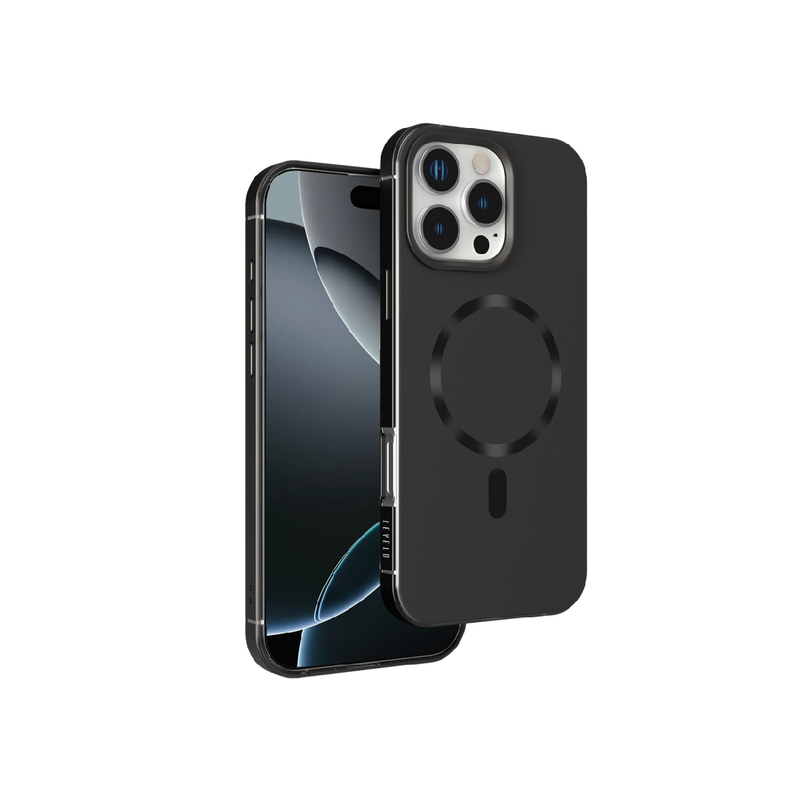 Levelo Opulis For iPhone 17 Pro Max MagSafe Frosted Case Liquid Silicone Comfort - Black