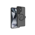 Levelo Case For Samsung S25 Ultra Via Matte with Ring Stand - Black