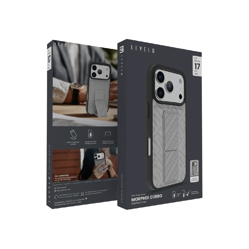 Levelo Case For iPhone 17 Pro Max, Magnetic Strap Stand