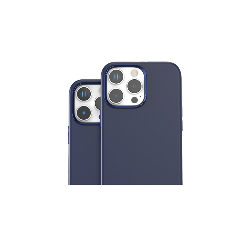 Levelo Iris Magsafe Liquid Silicone Case For iPhone 16 Pro Max - Blue