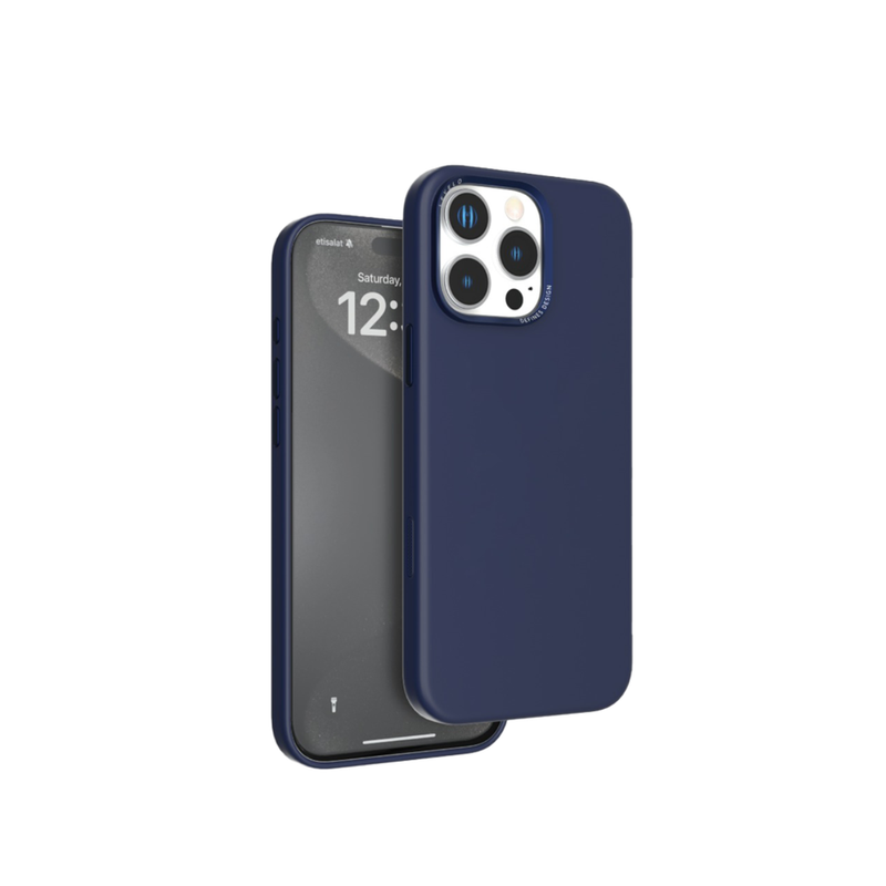 Levelo Iris Magsafe Liquid Silicone Case For iPhone 16 Pro Max - Blue