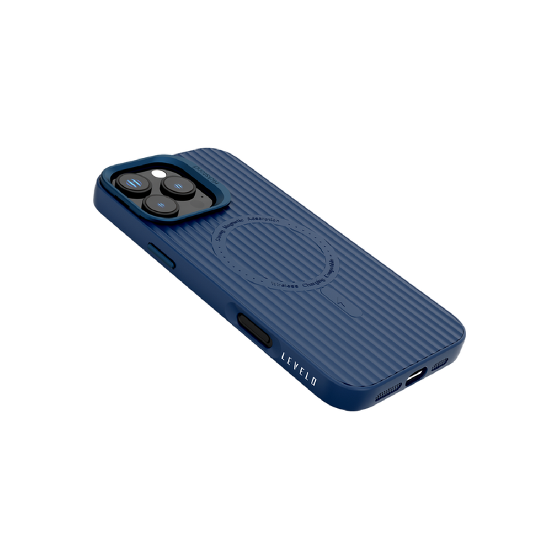 Levelo Livia TPU Silicone Case For iPhone 16 Pro Max - Blue