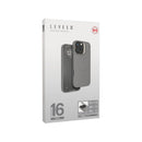 Levelo Livia TPU Silicone Case For iPhone 16 Pro Max, Impact Resistant Corners - Grey