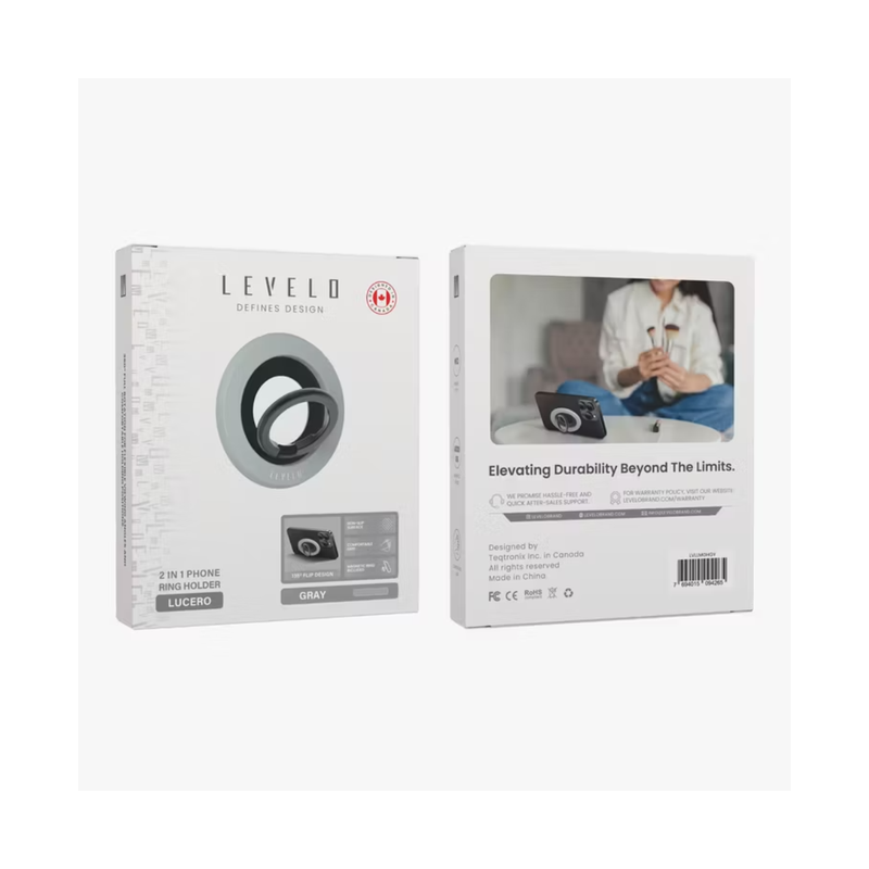 ليفيللو لوسيرو حامل هاتف 2 في 1 - رمادي