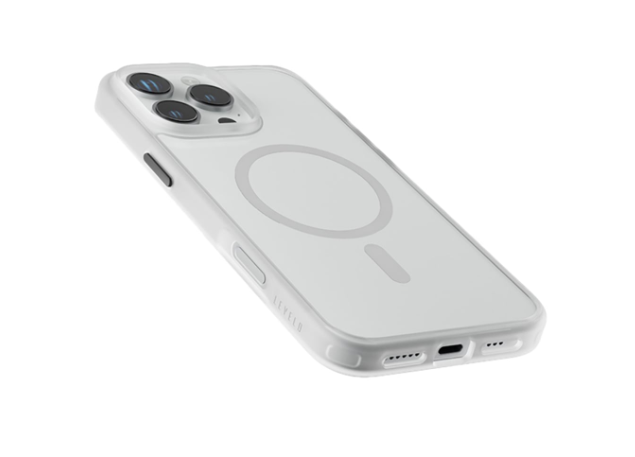 جراب Levelo MagSafe Grip لهاتف iPhone 16 Pro Max - أبيض/شفاف