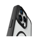 Levelo Magnet Solo Case For iPhone 16 Pro Max, Clearview Technology - Black/Clear